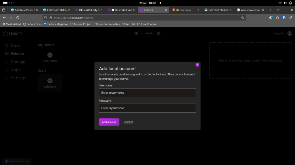 Add local account

Local accounts can be assigned to protected folders. They cannot be used to manage your server.
Username
Password